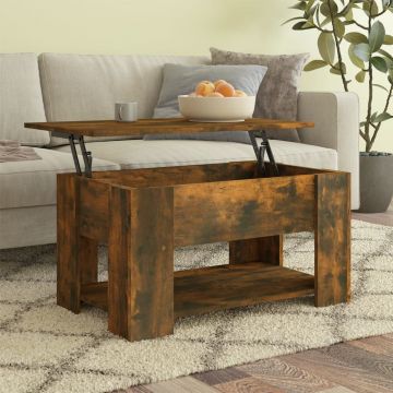 Gossi masuta de cafea, stejar fumuriu, 79x49x41 cm, lemn prelucrat