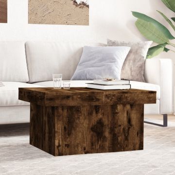 Gossi masuta de cafea, stejar fumuriu, 80x55x40 cm, lemn prelucrat