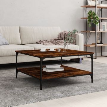 Gossi masuta de cafea, stejar fumuriu, 80x80x40 cm, lemn prelucrat