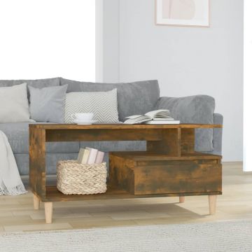 Gossi masuta de cafea, stejar fumuriu, 90x49x45 cm, lemn prelucrat