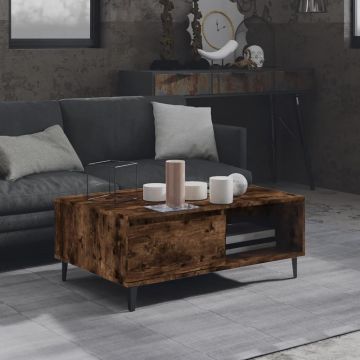 Gossi masuta de cafea, stejar fumuriu, 90x60x35 cm, lemn prelucrat