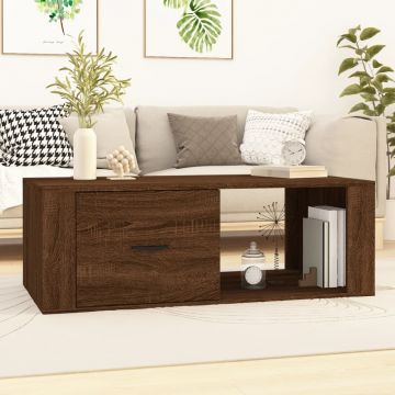 Gossi masuta de cafea, stejar maro, 100x50,5x35 cm, lemn compozit