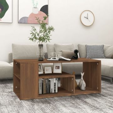 Gossi masuta de cafea, stejar maro, 100x50x40 cm, lemn prelucrat