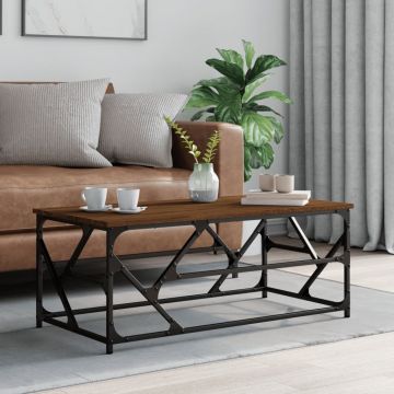 Gossi masuta de cafea, stejar maro, 100x50x40 cm, lemn prelucrat