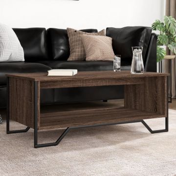Gossi masuta de cafea, stejar maro, 100x51x40 cm, lemn prelucrat