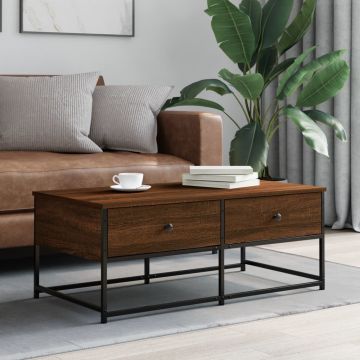 Gossi masuta de cafea, stejar maro, 100x51x40 cm, lemn prelucrat