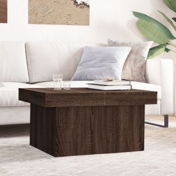 Gossi masuta de cafea, stejar maro, 100x55x40 cm, lemn prelucrat
