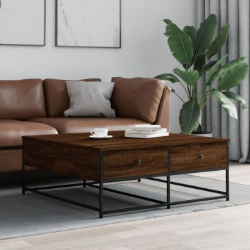 Gossi masuta de cafea, stejar maro, 100x99x40 cm, lemn prelucrat