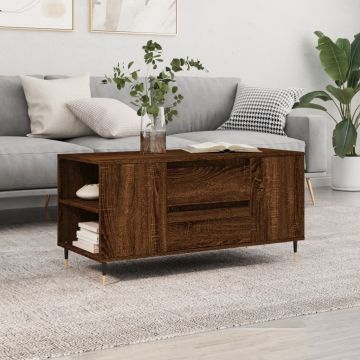 Gossi masuta de cafea, stejar maro, 102x44,5x50 cm, lemn prelucrat