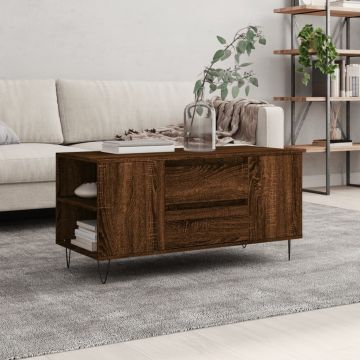 Gossi masuta de cafea, stejar maro, 102x44,5x50 cm, lemn prelucrat