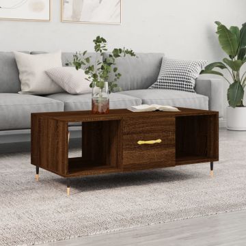 Gossi masuta de cafea, stejar maro, 102x50x40 cm, lemn compozit