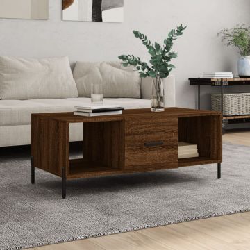 Gossi masuta de cafea, stejar maro, 102x50x40 cm, lemn compozit