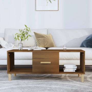 Gossi masuta de cafea, stejar maro, 102x50x40 cm, lemn compozit