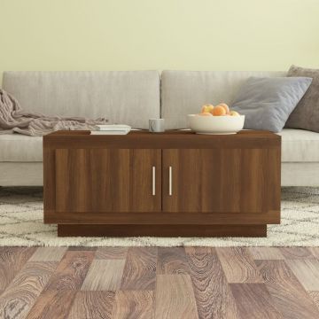 Gossi masuta de cafea, stejar maro, 102x50x45 cm, lemn prelucrat
