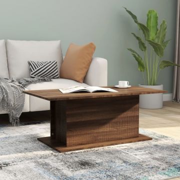Gossi masuta de cafea, stejar maro, 102x55,5x40 cm, lemn prelucrat