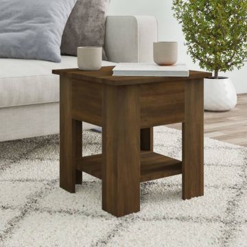 Gossi masuta de cafea, stejar maro, 40x40x42 cm, lemn prelucrat