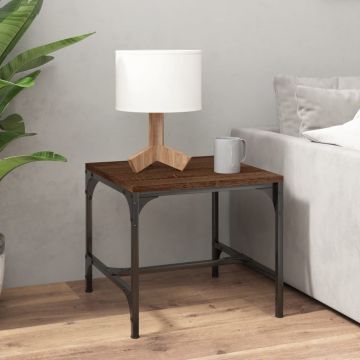 Gossi masuta de cafea, stejar maro, 50x50x35 cm, lemn prelucrat