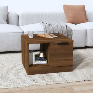 Gossi masuta de cafea, stejar maro, 50x50x36 cm, lemn prelucrat