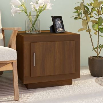 Gossi masuta de cafea, stejar maro, 51x50x45 cm, lemn prelucrat