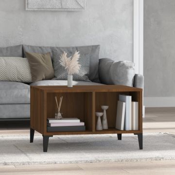 Gossi masuta de cafea, stejar maro, 60x50x36,5 cm, lemn compozit