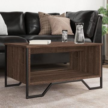 Gossi masuta de cafea, stejar maro, 75x51x40 cm, lemn prelucrat