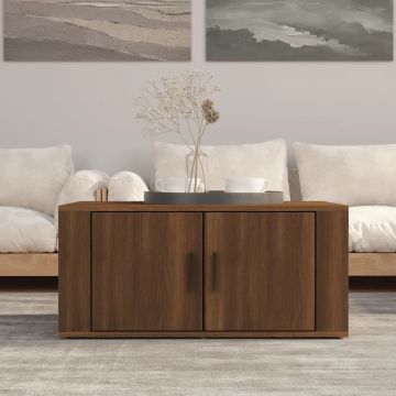 Gossi masuta de cafea, stejar maro, 80x50x36 cm, lemn compozit