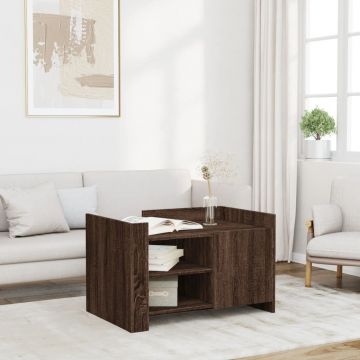 Gossi masuta de cafea, stejar maro, 80x50x50 cm, lemn prelucrat