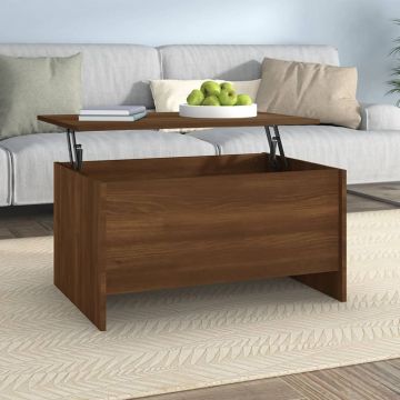 Gossi masuta de cafea, stejar maro, 80x55,5x41,5 cm, lemn prelucrat