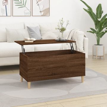 Gossi masuta de cafea, stejar maro, 90x44,5x45 cm, lemn compozit