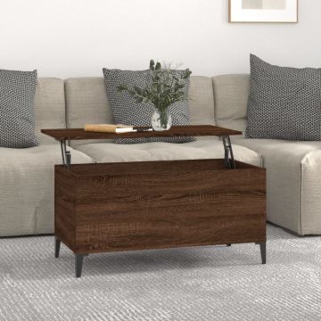 Gossi masuta de cafea, stejar maro, 90x44,5x45 cm, lemn compozit