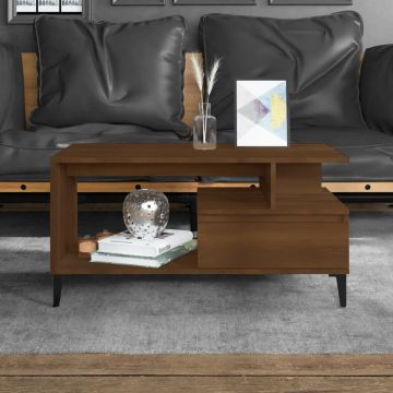 Gossi masuta de cafea, stejar maro, 90x49x45 cm, lemn prelucrat