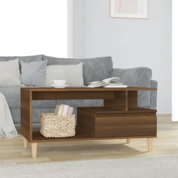 Gossi masuta de cafea, stejar maro, 90x49x45 cm, lemn prelucrat