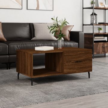 Gossi masuta de cafea, stejar maro, 90x50x40 cm, lemn prelucrat