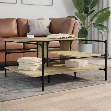 Gossi masuta de cafea, stejar sonoma, 100x100x48,5 cm, lemn prelucrat