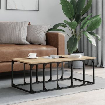 Gossi masuta de cafea, stejar sonoma, 100x50x35,5 cm, lemn prelucrat