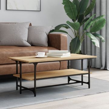 Gossi masuta de cafea, stejar sonoma, 100x50x40 cm, lemn prelucrat