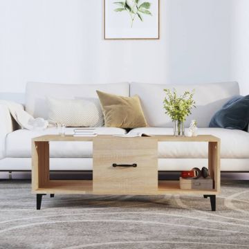 Gossi masuta de cafea, stejar sonoma, 102x50x40 cm, lemn compozit