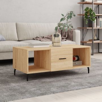 Gossi masuta de cafea, stejar sonoma, 102x50x40 cm, lemn prelucrat