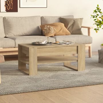 Gossi masuta de cafea, stejar sonoma, 102x55x45 cm, lemn prelucrat