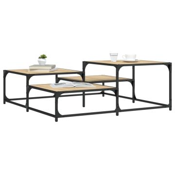 Gossi masuta de cafea, stejar sonoma, 107x107x40 cm, lemn prelucrat
