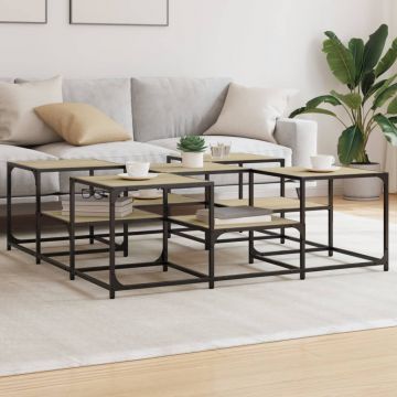 Gossi masuta de cafea, stejar sonoma, 121x121x40 cm, lemn prelucrat