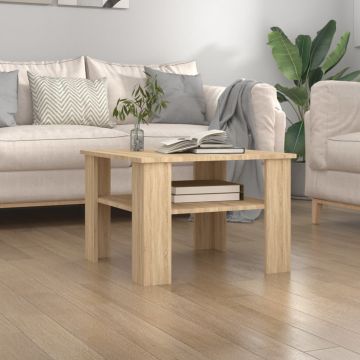 Gossi masuta de cafea, stejar sonoma, 60x60x42 cm, lemn prelucrat