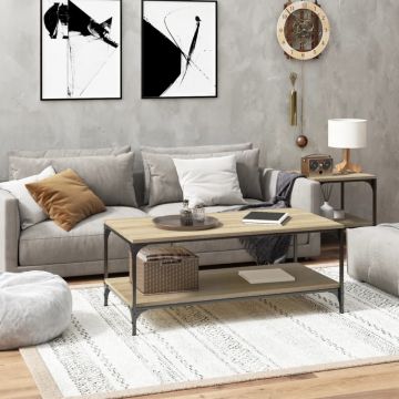 Gossi masuta de cafea, stejar sonoma, 80x50x40 cm, lemn prelucrat