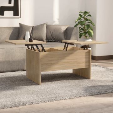 Gossi masuta de cafea, stejar sonoma, 80x50x42,5 cm, lemn prelucrat