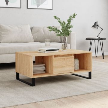 Gossi masuta de cafea, stejar sonoma, 90x50x36,5 cm, lemn compozit