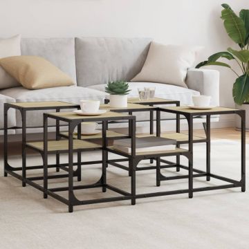 Gossi masuta de cafea, stejar sonoma, 91x91x40 cm, lemn prelucrat