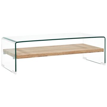 Gossi masuta de cafea, transparent, 98x45x31 cm, sticla securizata