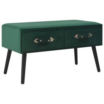 Gossi masuta de cafea, verde, 80 x 40 x 46 cm, catifea