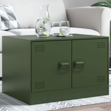 Gossi masuta de cafea, verde masliniu, 67x50x44 cm, otel