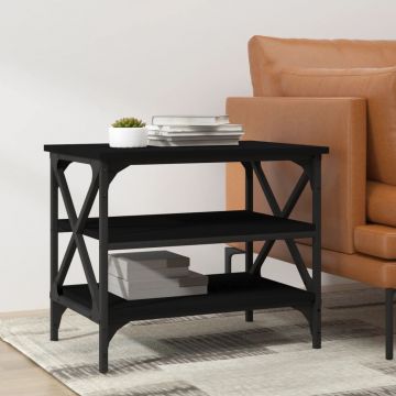 Gossi masuta laterala, negru, 55x38x45 cm, lemn prelucrat